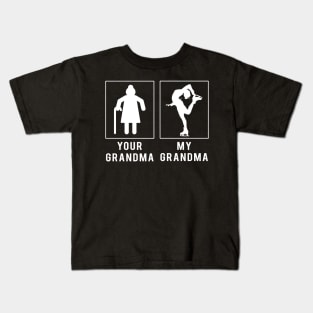 ice skating your grandma my grandma tee for your grandson granddaughter Kids T-Shirt